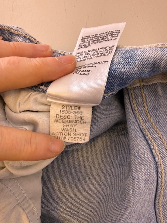 Mother The Weekender Fray Jeans 29 Action Shot High Rise Flare Distressed $278 - Picture 12 of 15